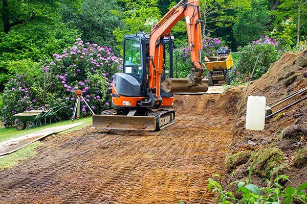 Landscaping after installing a new drain field for a septic tank in West Sussex