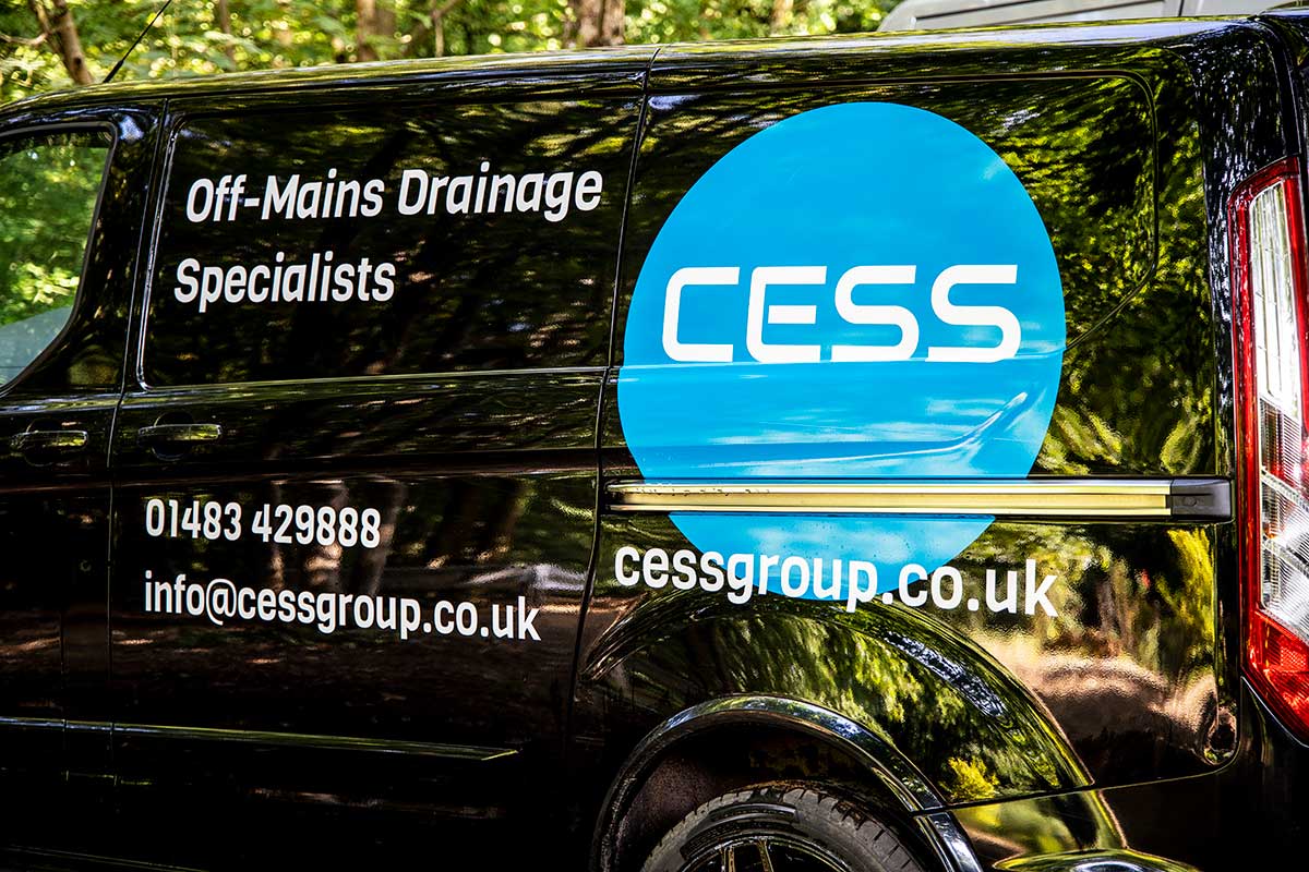 Ford Transit Custome Sport in black with CESS Group livery