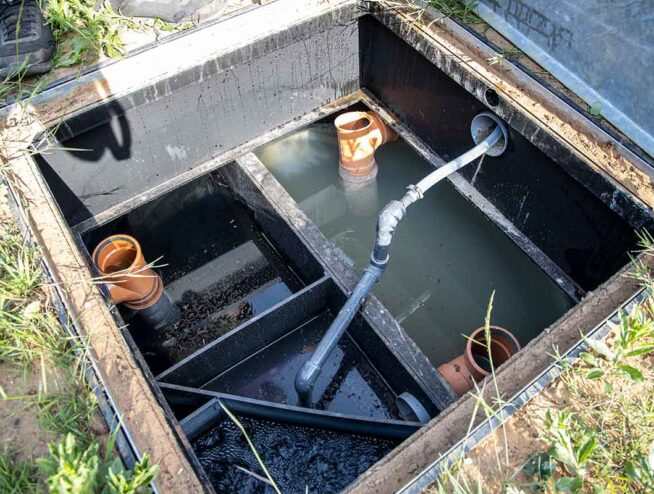 The inside of a Matrix sewage treatment plant