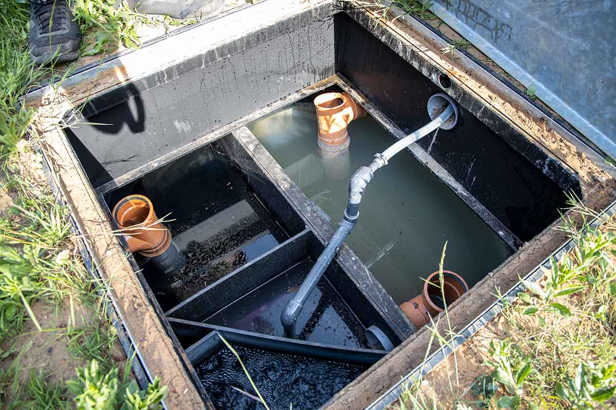 The inside of a Matrix sewage treatment plant