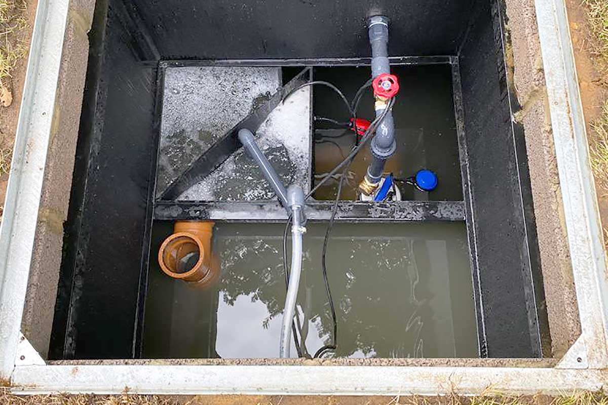 Inside view of a working Clenviro Matrix sewage treatment plant