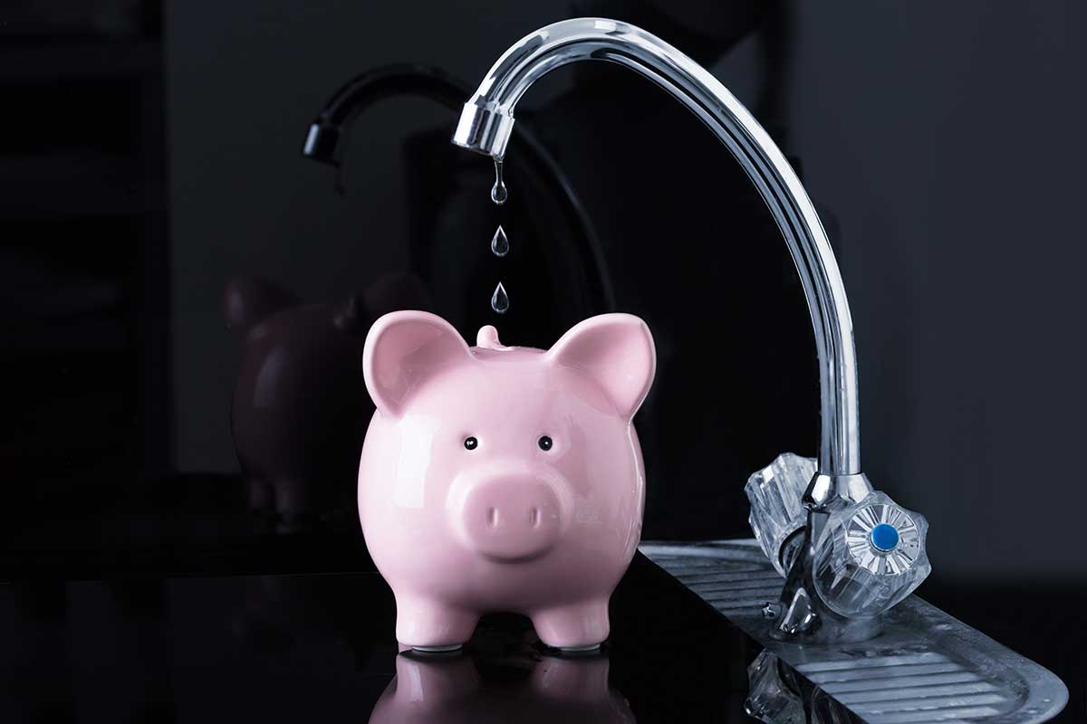 A dripping tap wastes water and money